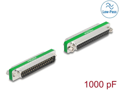 מסנן רעשים והפרעות D-Sub 37pin מבית Delock גרמניה זה פתרון קריטי לסביבות עבודה רועשות מבחינה אלקטרומגנטית