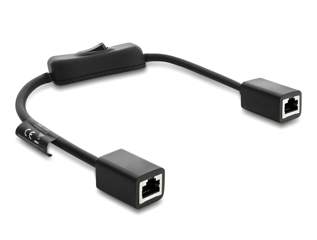 כבל רשת Cat.6 מבית Delock גרמניה כולל המתג מובנה, מאפשר ניתוק ממוקד של חיבור הרשת