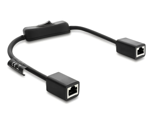 כבל רשת Cat.6 מבית Delock גרמניה כולל המתג מובנה, מאפשר ניתוק ממוקד של חיבור הרשת