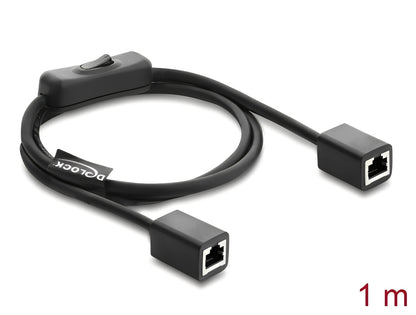 כבל רשת Cat.6 מבית Delock גרמניה כולל המתג מובנה, מאפשר ניתוק ממוקד של חיבור הרשת