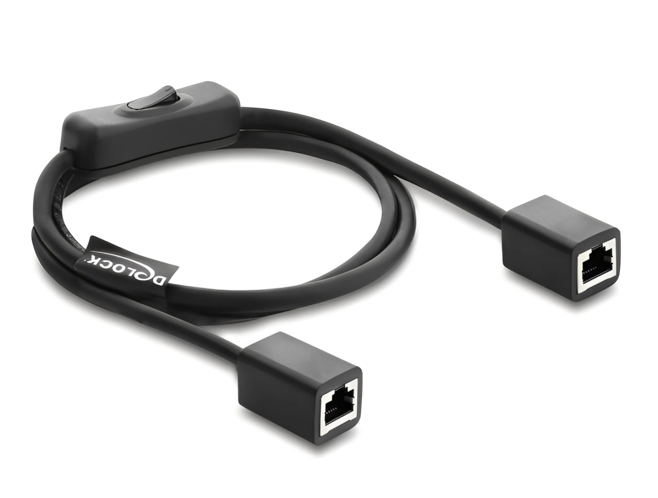 כבל רשת Cat.6 מבית Delock גרמניה כולל המתג מובנה, מאפשר ניתוק ממוקד של חיבור הרשת