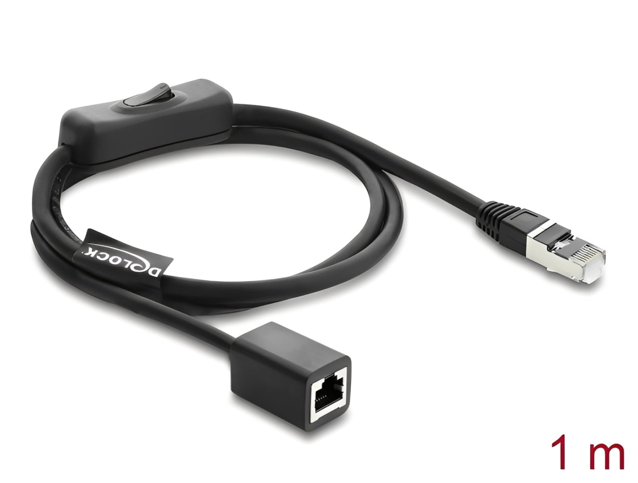 כבל רשת Cat.6 מבית Delock גרמניה כולל המתג מובנה, מאפשר ניתוק ממוקד של חיבור הרשת