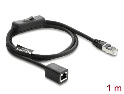 כבל רשת Cat.6 מבית Delock גרמניה כולל המתג מובנה, מאפשר ניתוק ממוקד של חיבור הרשת