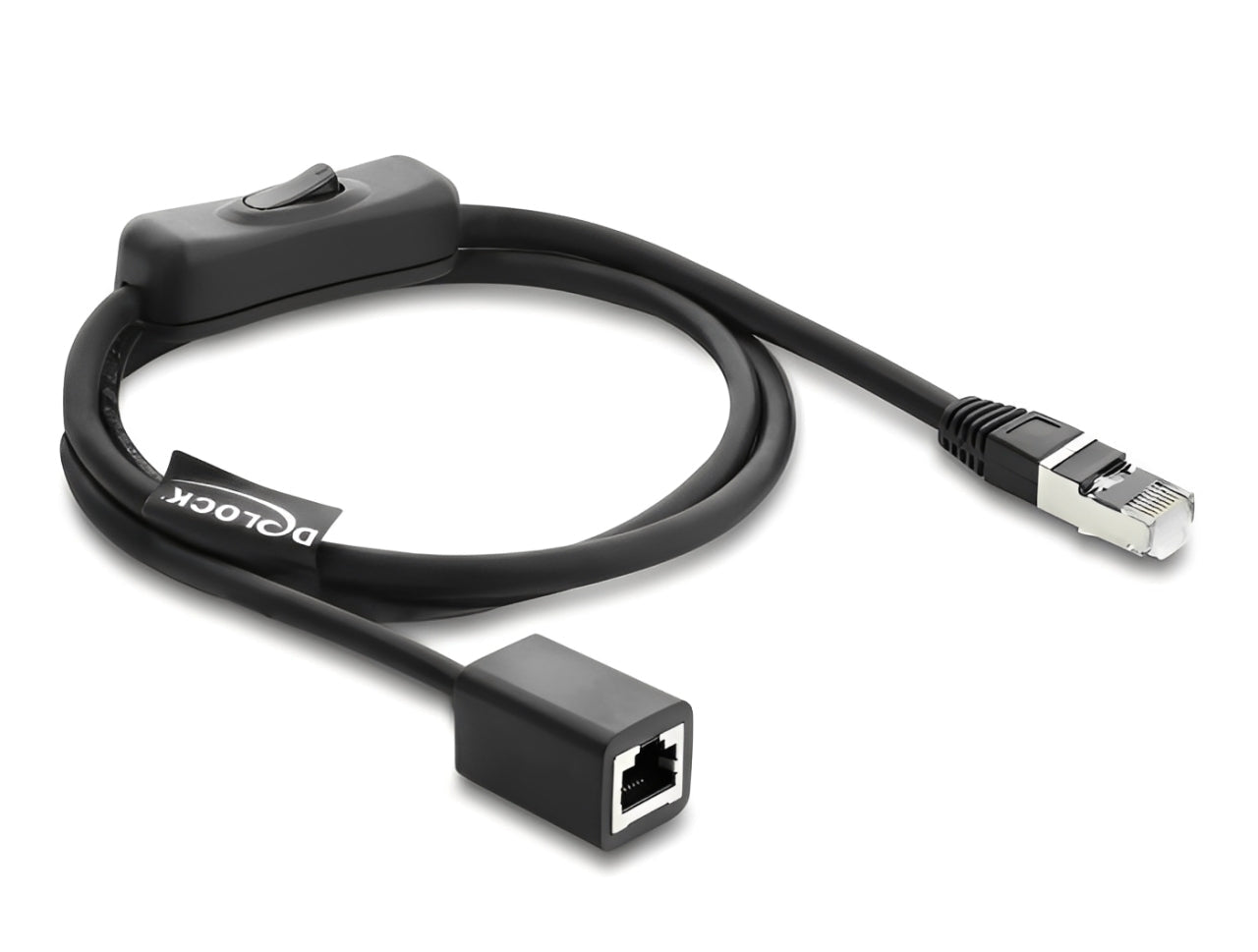 כבל רשת Cat.6 מבית Delock גרמניה כולל המתג מובנה, מאפשר ניתוק ממוקד של חיבור הרשת