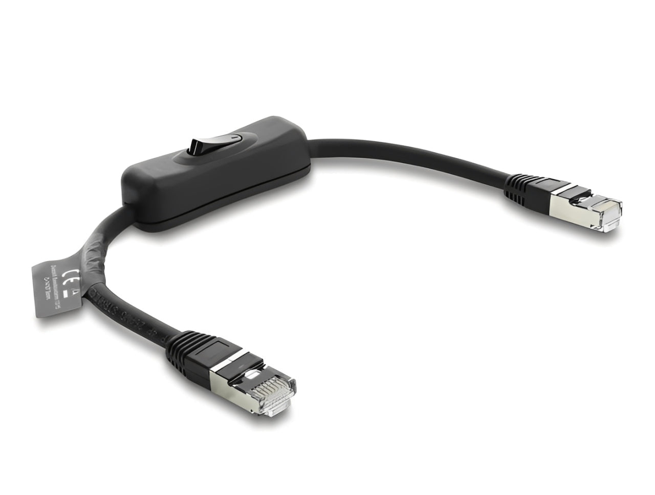 כבל רשת Cat.6 מבית Delock גרמניה כולל המתג מובנה, מאפשר ניתוק ממוקד של חיבור הרשת