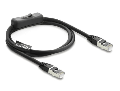 כבל רשת Cat.6 מבית Delock גרמניה כולל המתג מובנה, מאפשר ניתוק ממוקד של חיבור הרשת