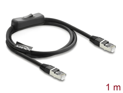 כבל רשת Cat.6 מבית Delock גרמניה כולל המתג מובנה, מאפשר ניתוק ממוקד של חיבור הרשת