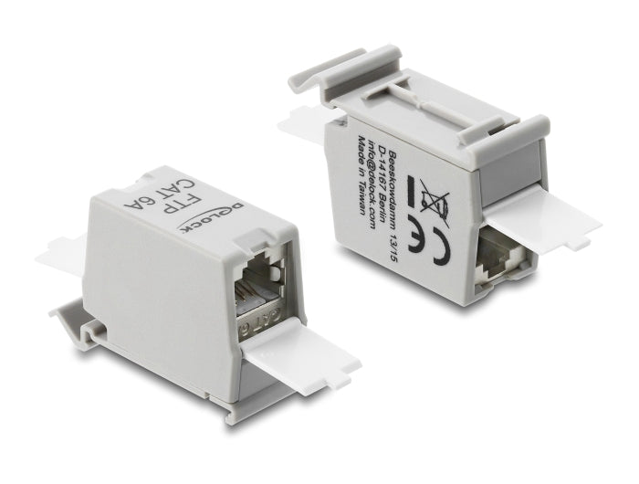 מתאם זה מבית Delock גרמניה מאפשר חיבור או הארכת שני כבלי רשת RJ45