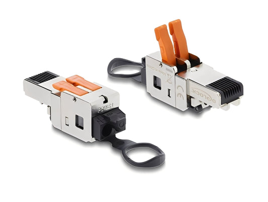 תקע RJ45 מבית Delock גרמניה תוכנן במיוחד עבור חוטים דו-קוטביים