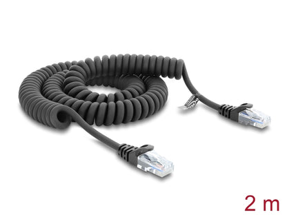 כבל RJ50 המסולסל (Coiled) מבית Delock גרמניה הוא פתרון אידיאלי לסביבות עבודה דינמיות הדורשות גמישות וסדר