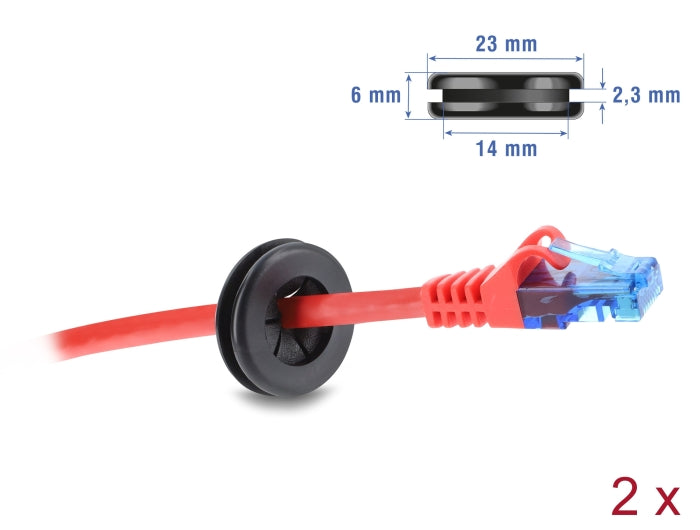 תושבות כבלים עגולות מבית DELOCK גרמניה מבטיחות ניתוב כבלים מסודר