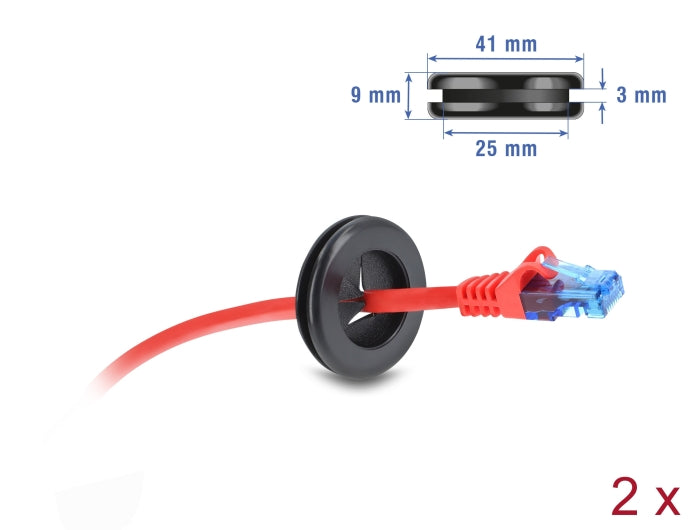 תושבות כבלים עגולות מבית DELOCK גרמניה מבטיחות ניתוב כבלים מסודר