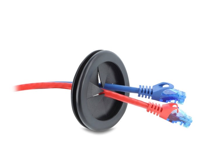 תושבות כבלים עגולות מבית DELOCK גרמניה מבטיחות ניתוב כבלים מסודר