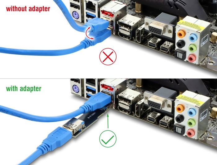 מתאם USB 10Gbps מבית DELOCK גרמניה מיועד לחיבור התקנים עם חיבור USB Type-A
