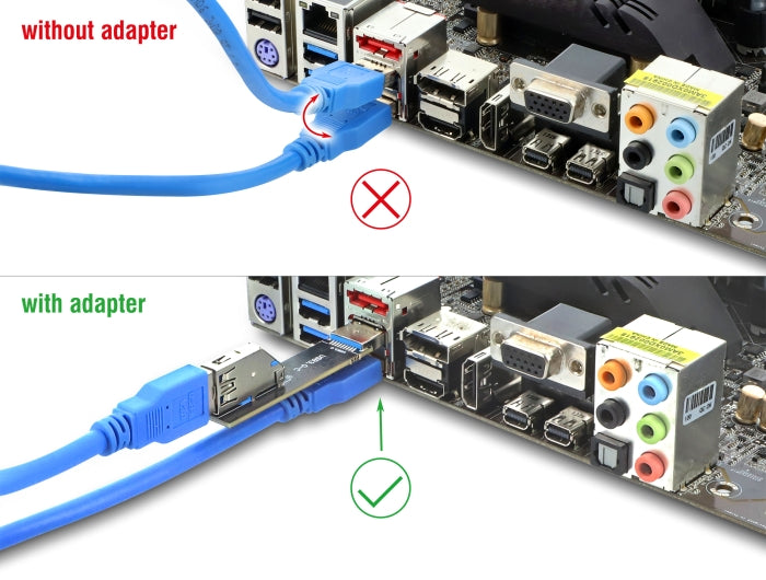מתאם USB 10Gbps מבית DELOCK גרמניה מיועד לחיבור התקנים עם חיבור USB Type-A