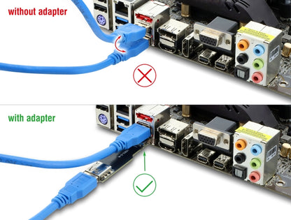 מתאם USB 10Gbps מבית DELOCK גרמניה מיועד לחיבור התקנים עם חיבור USB Type-A