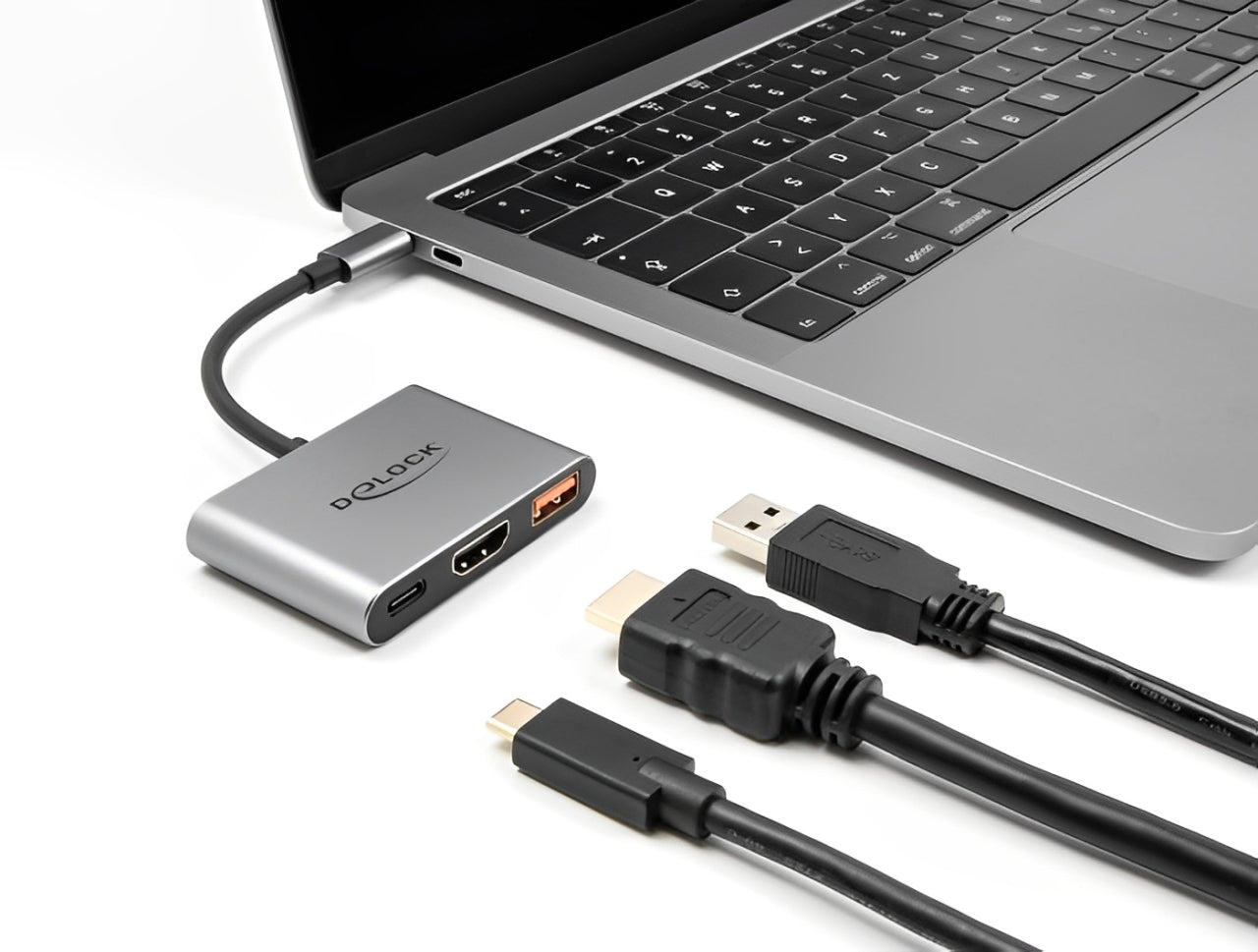 רכזת USB-C 10Gbps האיכותית מבית Delock גרמניה מציעה חיבור של מחשבים, טאבלטים או סמארטפונים עם USB-C למסכי HDMI ברזולוציה של 4K @ 30Hz