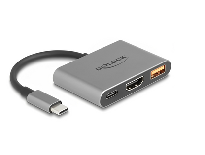 רכזת USB-C 10Gbps האיכותית מבית Delock גרמניה מציעה חיבור של מחשבים, טאבלטים או סמארטפונים עם USB-C למסכי HDMI ברזולוציה של 4K @ 30Hz