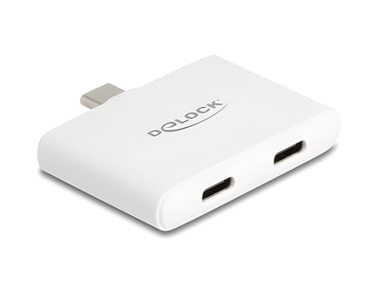 מתאם תצוגה USB-C של Delock המיועד לחיבור צגים ומסוגל לספק חשמל להתקן המארח