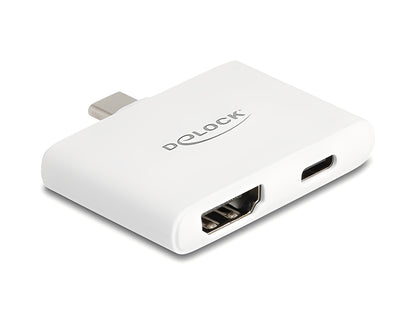 מתאם תצוגה Delock מחיבור USB-C זכר לחיבור HDMI 4K 60Hz + USB-C PD 94W