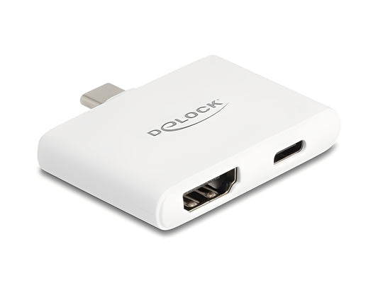 מתאם תצוגה Delock מחיבור USB-C זכר לחיבור HDMI 4K 60Hz + USB-C PD 94W