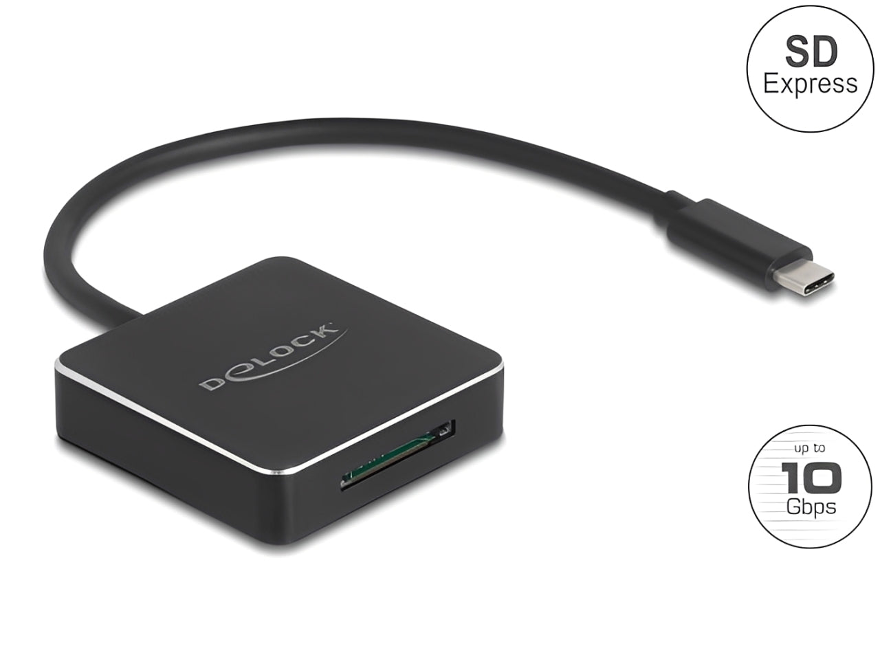 קורא כרטיסים USB‑C מבית Delock גרמניה לחיבור מהיר ונוח למחשב או לפטופ