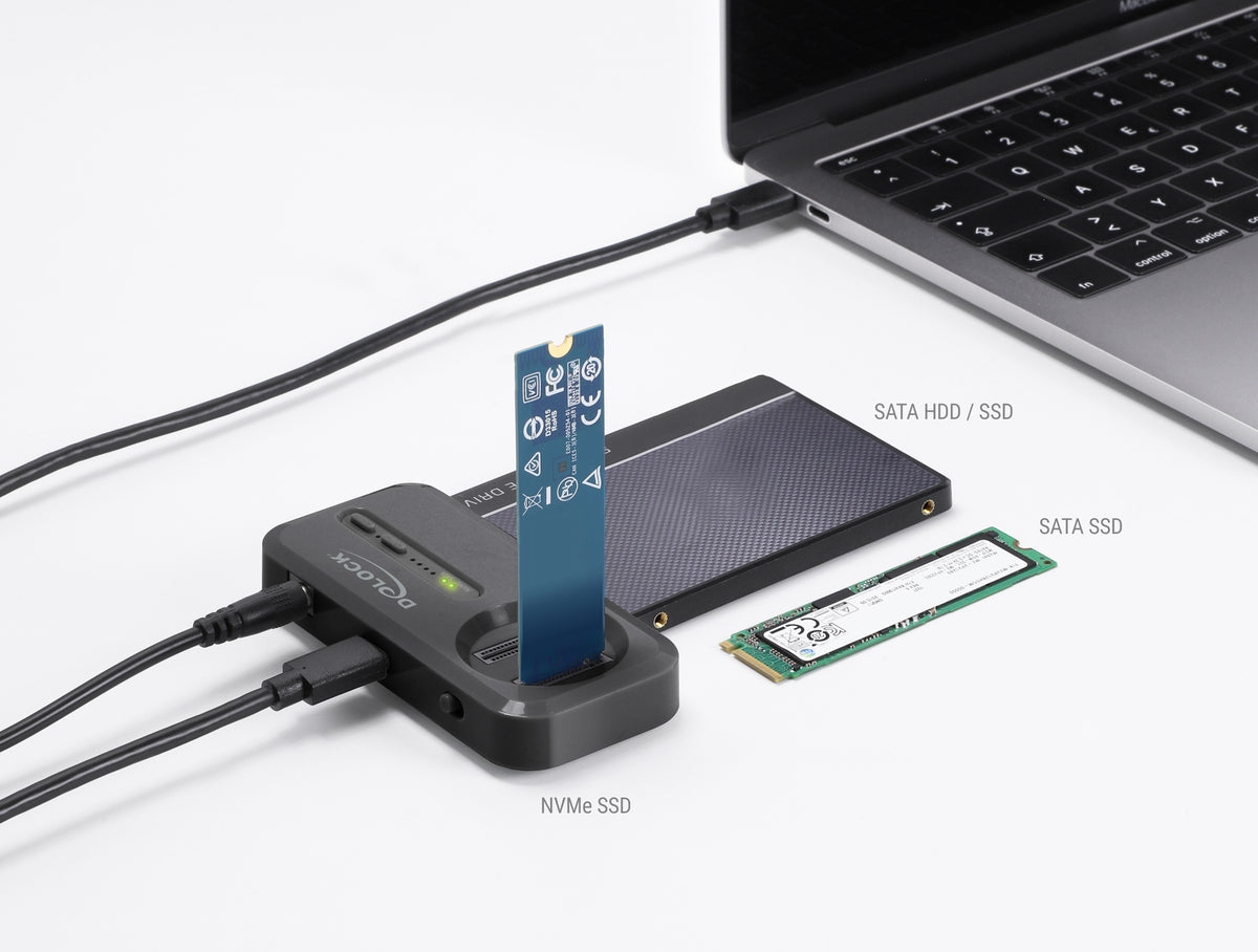 תחנת עגינה USB-C 10Gbps מבית Delock גרמניה
