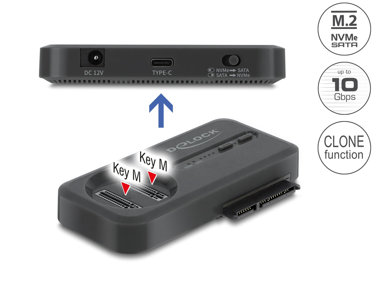תחנת עגינה USB-C 10Gbps מבית Delock גרמניה