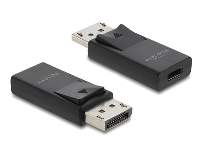 מתאם תצוגה של Delock מאפשר חיבור מסכים, מקרנים וטלוויזיות עם כניסת DisplayPort למחשבים PC או MacBook עם יציאת USB-C