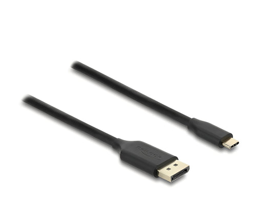 כבל תצוגה Delock מחיבור USB-C זכר לחיבור DisplayPort 8K 60Hz זכר | תומך HDR | אורך 2 מטר