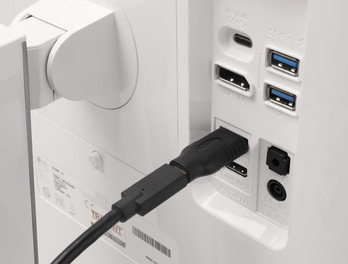 מתאם תצוגה של Delock מאפשר חיבור מסכים, מקרנים וטלוויזיות עם כניסת HDMI למחשבים PC או MacBook עם יציאת USB-C