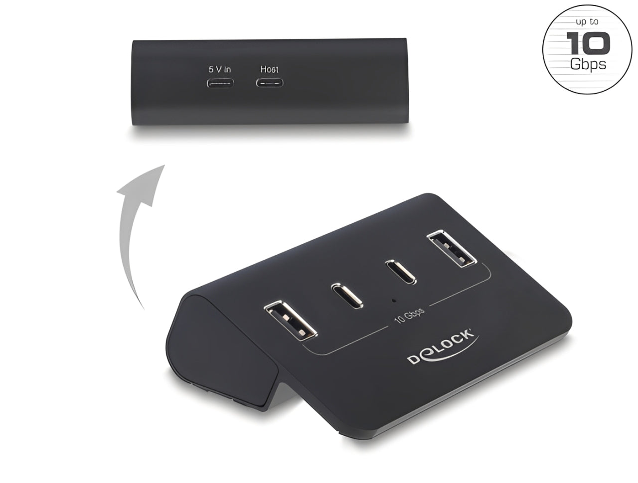 רכזת USB 10Gbps האיכותית מבית Delock גרמניה מציעה 4 יציאות USB