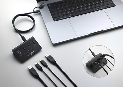 רכזת USB 10Gbps האיכותית מבית Delock גרמניה מציעה 4 יציאות USB