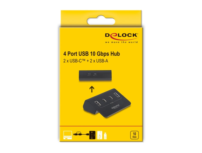 רכזת USB 10Gbps האיכותית מבית Delock גרמניה מציעה 4 יציאות USB