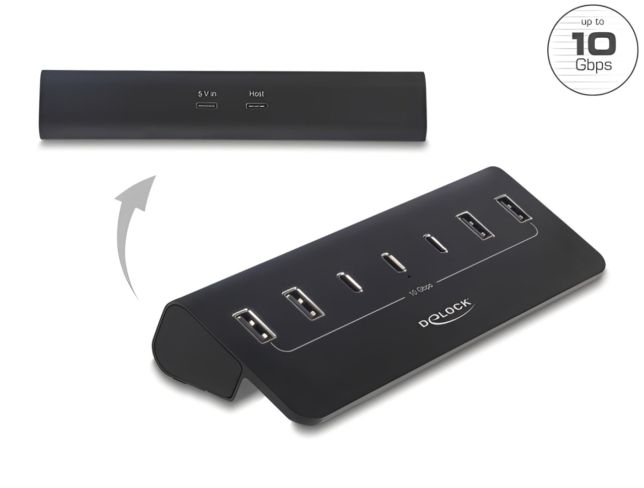 רכזת USB 10Gbps האיכותית מבית Delock גרמניה מציעה 7 יציאות USB
