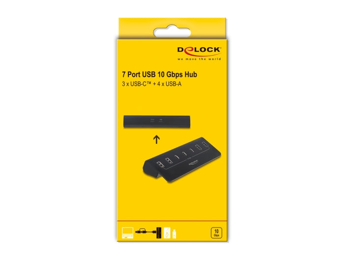 רכזת USB 10Gbps האיכותית מבית Delock גרמניה מציעה 7 יציאות USB