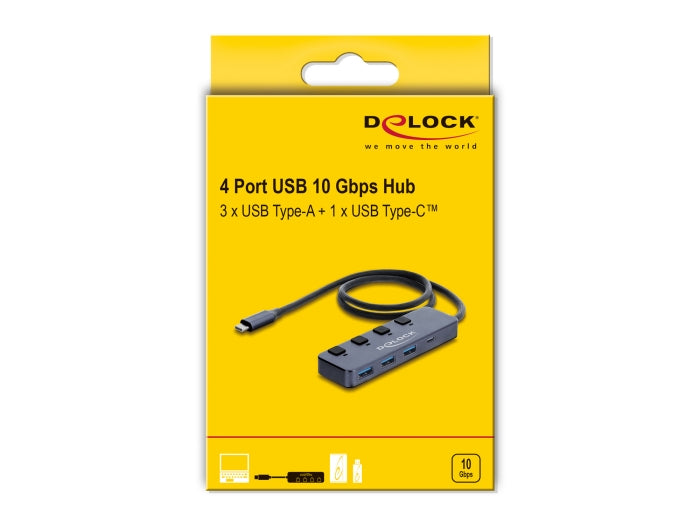 רכזת USB 10Gbps האיכותית מבית Delock גרמניה