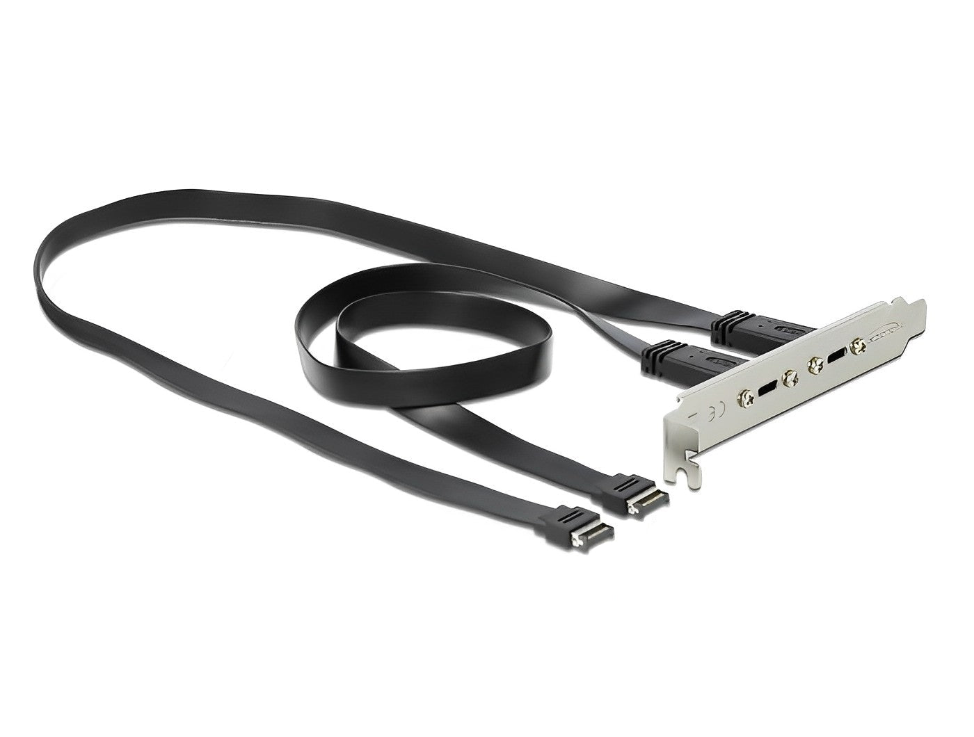 לוחית קצה USB 10Gbps מבית DELOCK גרמניה המאפשרת להוסיף למארז המחשב שתי יציאות USB Type-C חיצוניות בתקן המהיר ביותר, תוך ניצול החיבורים הפנימיים של לוח האם