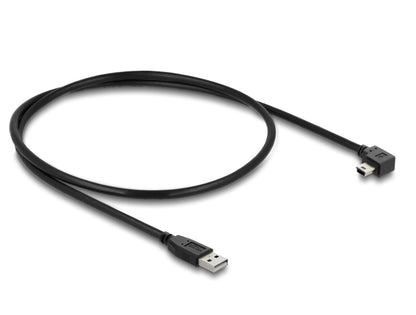כבל USB 2.0 מבית Delock גרמניה מאפשר חיבור בין התקן עם מחבר USB Mini-B לבין מחשב שולחני או נייד המצויד ביציאת USB Type-A פנויה