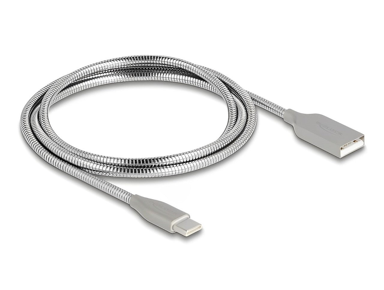 כבל USB 2.0 מבית DELOCK גרמניה מאפשר חיבור בין מכשיר בעל חיבור USB-C למחשב המצויד בחיבור USB-A - delock.israel