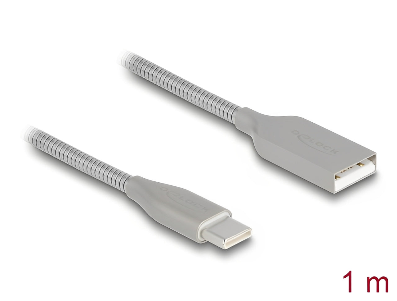 כבל USB 2.0 מבית DELOCK גרמניה מאפשר חיבור בין מכשיר בעל חיבור USB-C למחשב המצויד בחיבור USB-A - delock.israel