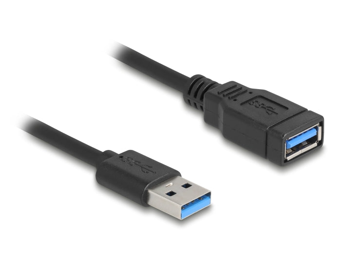 כבל מסולסל USB 5Gbps מבית Delock גרמניה מאפשר להעריך חיבור בין מכשיר עם מחבר USB Type-A למחשב אישי או נייד עם חיבור USB פנוי - delock.israel