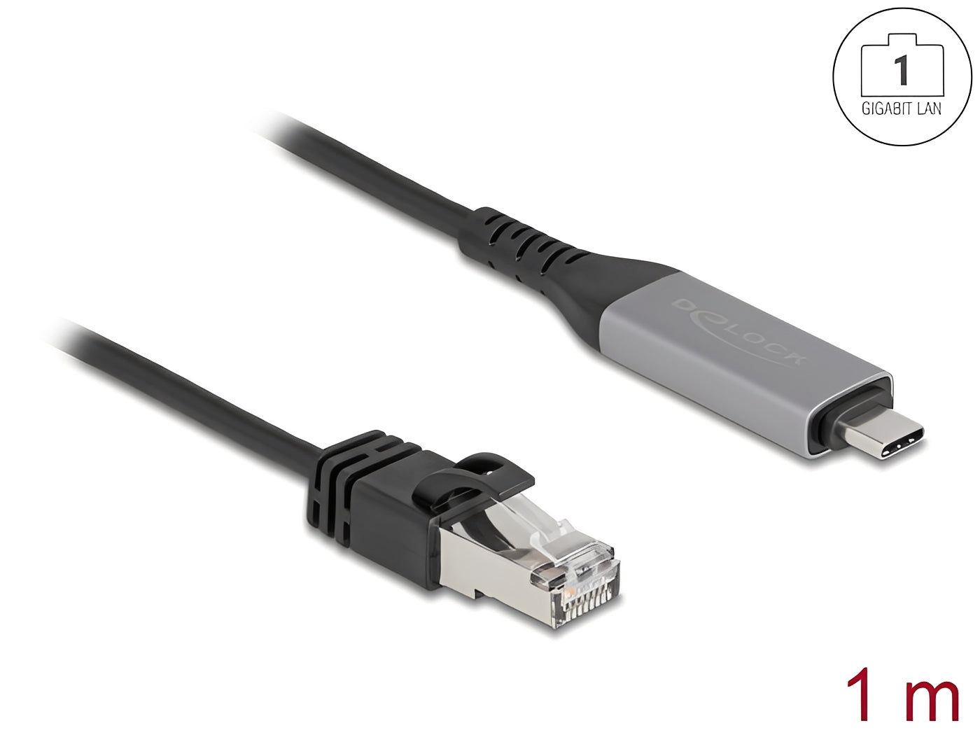 מתאם זה מבית Delock גרמניה מאפשר להוסיף למחשב אישי או נייד ממשק רשת יציב ומהיר עם מהירות שידור של עד 1 גיגה-ביט לשנייה דרך חיבור USB-C