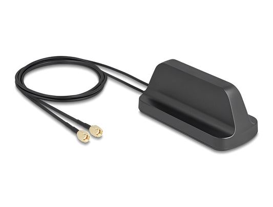 אנטנה חיצונית בתקן WiFi 7 מבית Delock גרמניה מיועדת לחיבור למכשיר WLAN עם ממשק RP-SMA לצורך שידור וקליטת אותות אלחוטיים