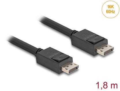 Delock DisplayPort cable 16K 60 Hz 80 Gbps 1.8 m - delock.israel