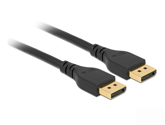 כבל DisplayPort 1.4 8K Certified מבית Delock גרמניה מספק חיבור יציב ואיכותי בין מחשבים, מסכים, מקרנים או טלוויזיות