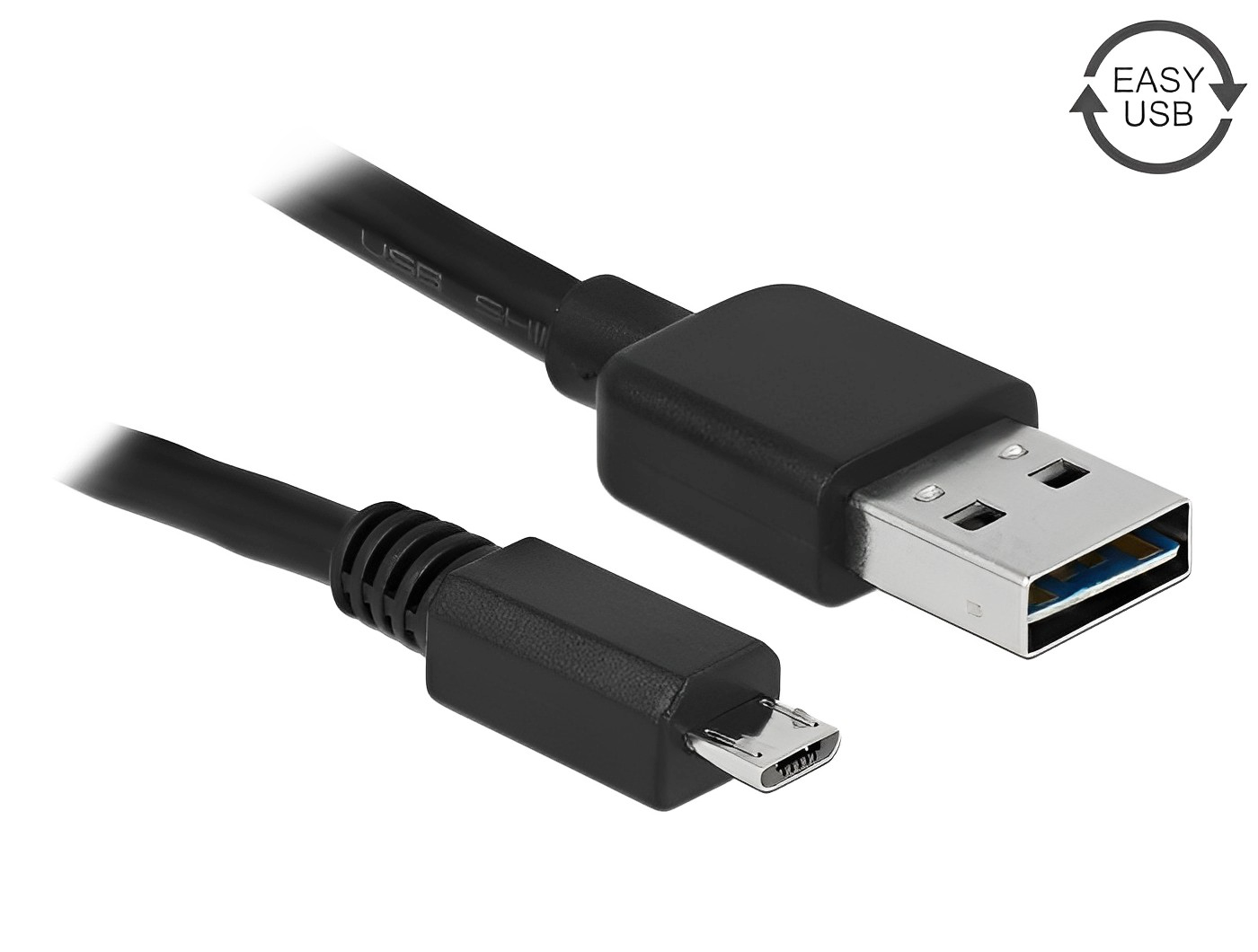 כבל EASY-USB 2.0 תקע Micro-B לתקע USB-A דו כיווני - delock.israel