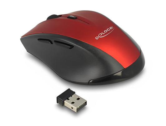 עכבר ארגונומי אלחוטי USB-A 2.4 GHz עם 6 לחצנים - delock.israel