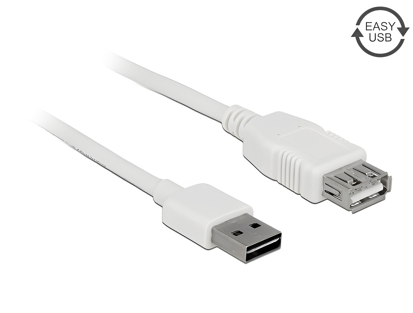 Delock Extension cable EASY-USB 2.0 Type-A male > USB 2.0 Type-A female white - delock.israel