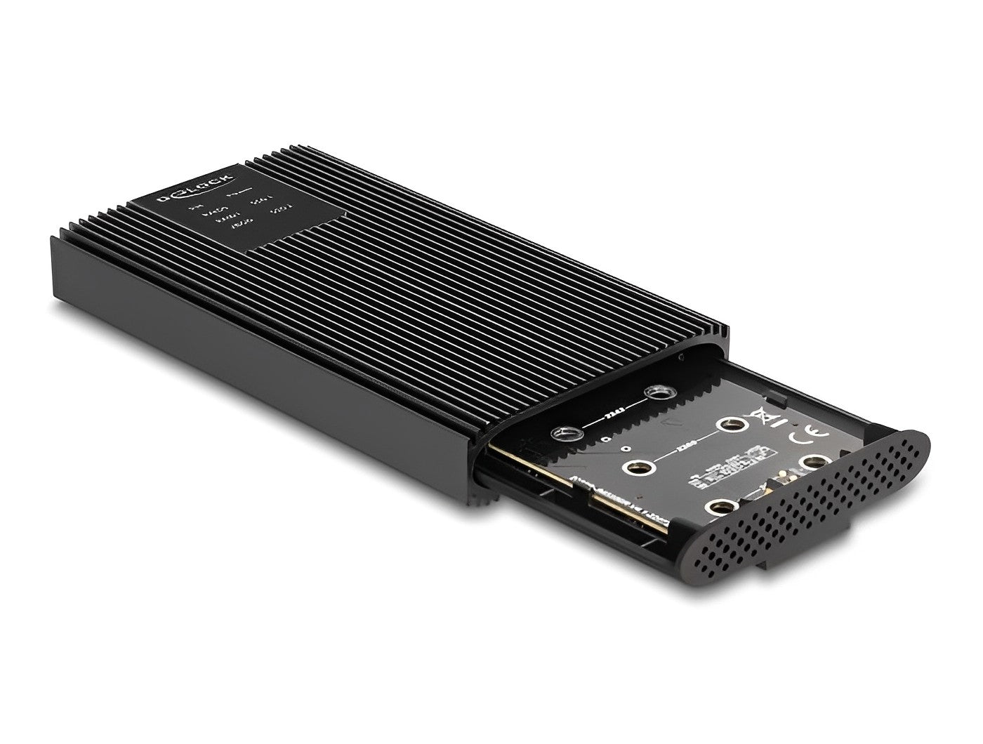 מארז חיצוני USB-C 20Gbps עבור 2 כוננים M.2 NVMe SSD תומך RAID - delock.israel